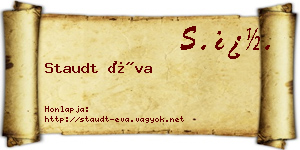 Staudt Éva névjegykártya